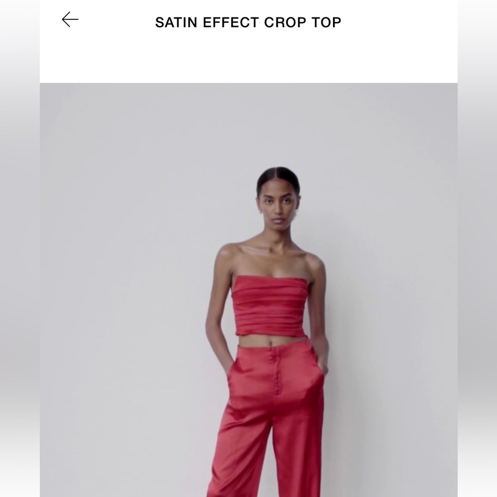 Zara red corset top